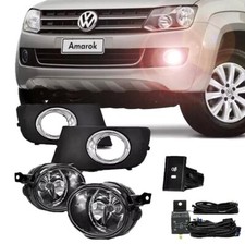 2x Front Bumper Driving Fog Spot Light Grille Panel For 2010-16 VW Amarok Truck