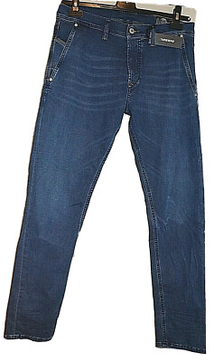 DIESEL ~KAKEE-XP SMART BLUE STONEWASHED SLIM-CARROT STRETCH JEANS W27  UK