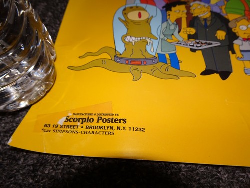 THE SIMPSON'S POSTER "WHERE'S BART?" SOCIAL DISTANCING NOT! 2000 ORIGINAL USED - Picture 2 of 4