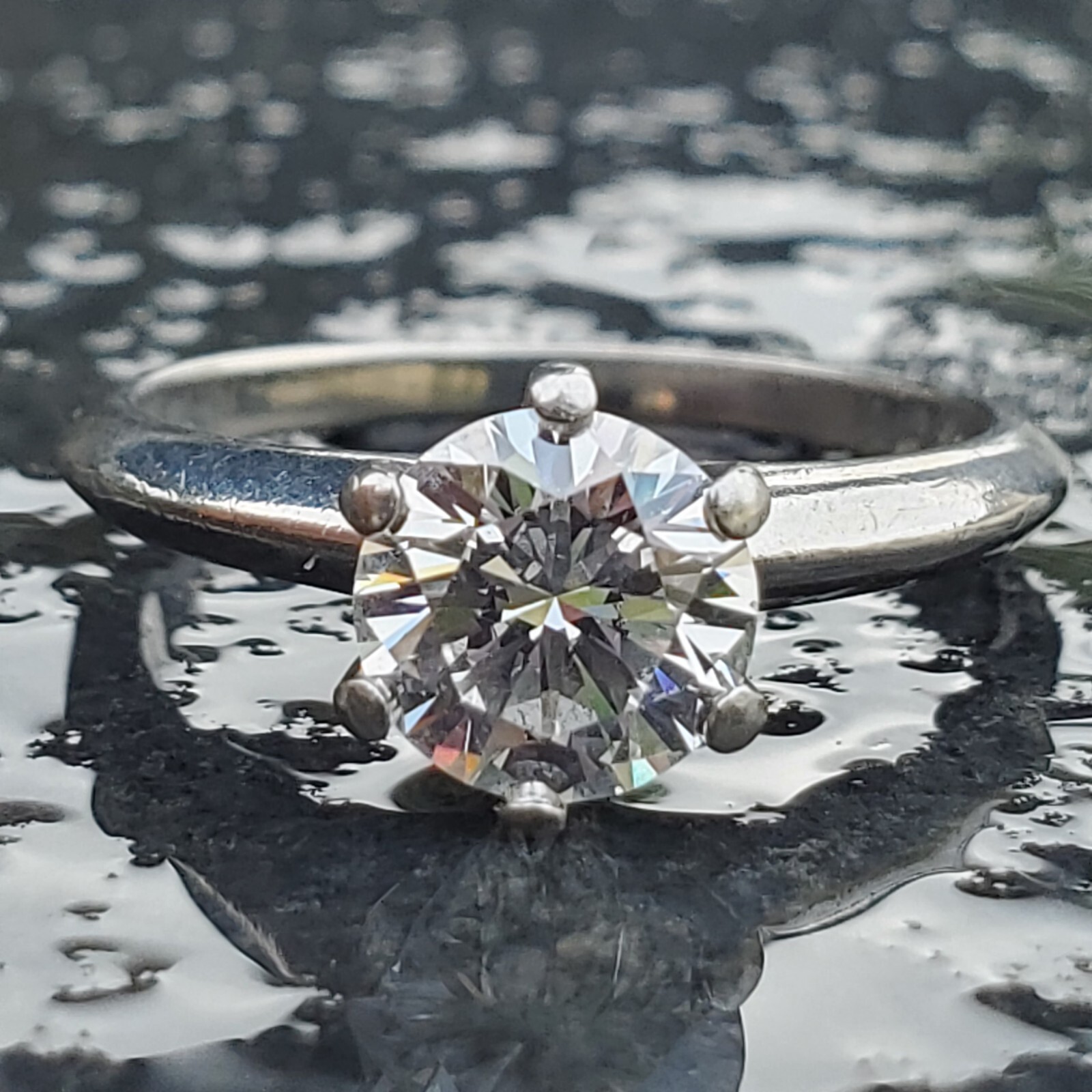 TIFFANY CO ENGAGEMENT RING OVAL DIAMOND SOLITAIRE