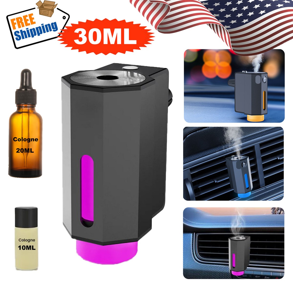 Smart Car Air Freshener Diffuser Aromatizante para Carro Inteligente perfume30ml Smart Car Air Freshener Diffuser Aromatizante para Carro Inteligente perfume30ml
