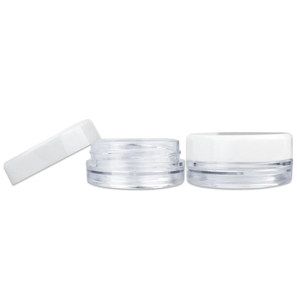 1000 Pieces 3 Gram/3ML White Plastic Makeup Cosmetic Salve Sample Jar Containers - Image 4 of 4