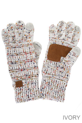 C.C Exclusive Women Confetti Knit Winter Warm Smart Touch Screen Soft Gloves