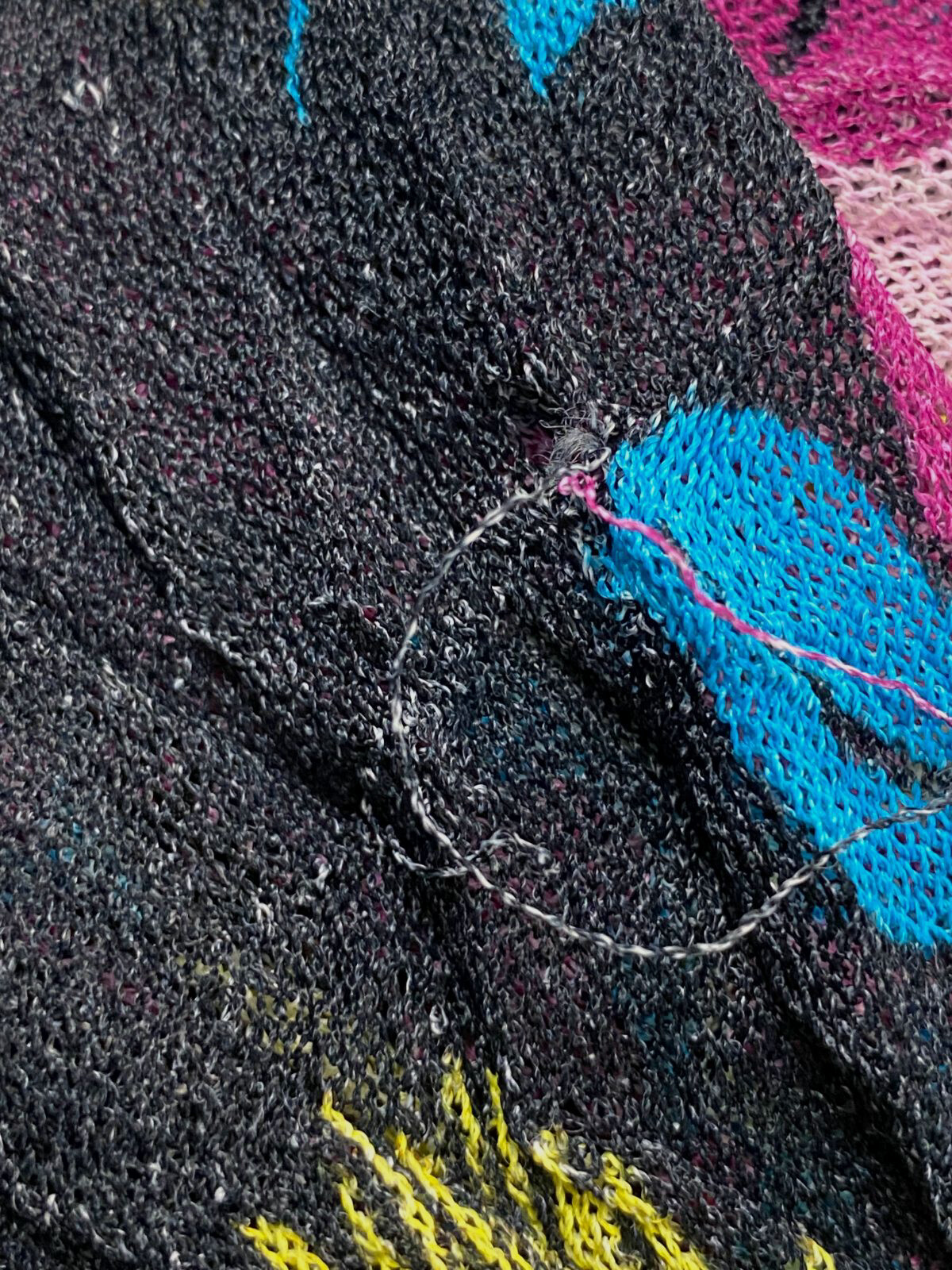 Abito lungo donna Saint Laurent nero floreale trasparente taglia XL