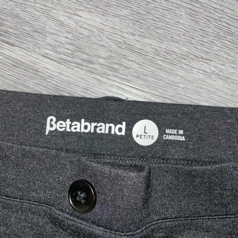 Betabrand Women’s Large Petite Bootcut Dress Pant Classic Yoga Stretch Pull On - Image 4 of 4