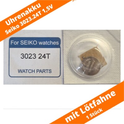 1 x Seiko Akku 3023.24T Knopfzelle mit Fahne 1,5V Pulsar Seiko Epson Uhr Lithium