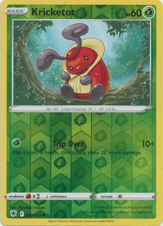 KRICKETOT 009/189 ASTRAL RADIANCE POKEMON (REVERSE HOLO, NM)