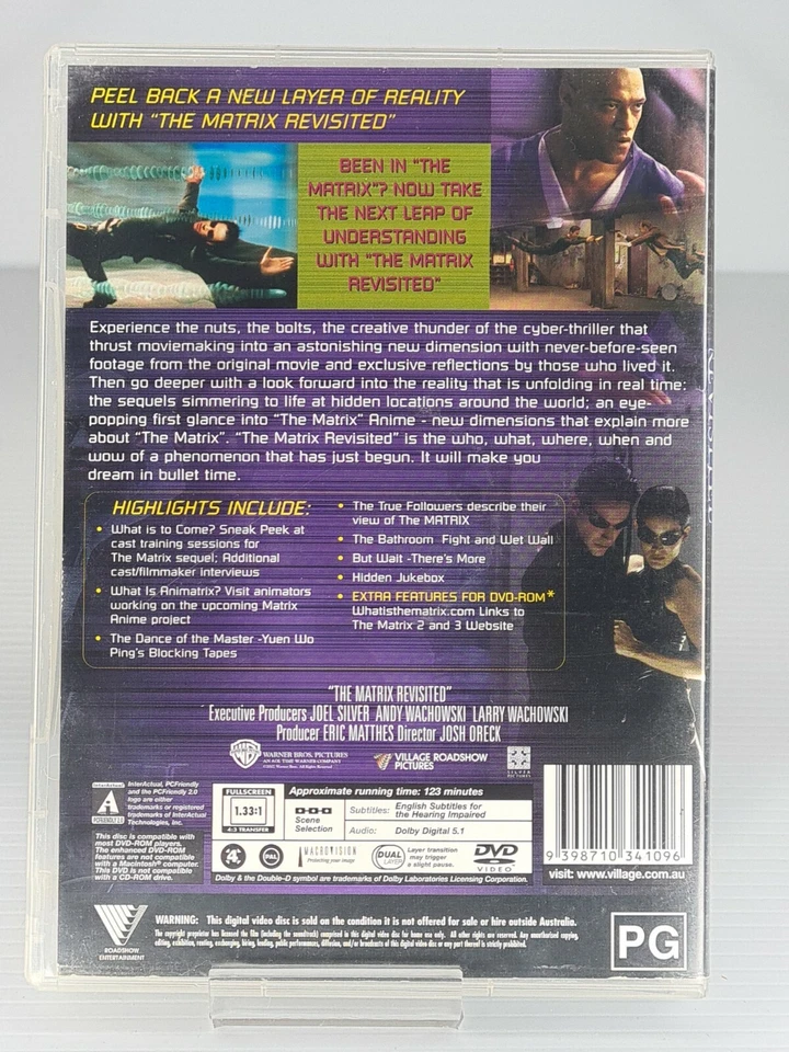 The Matrix Revisited DVD Hugo Weaving Keanu Reeves Laurence Fishburne Carrie-Ann - Image 2 of 2