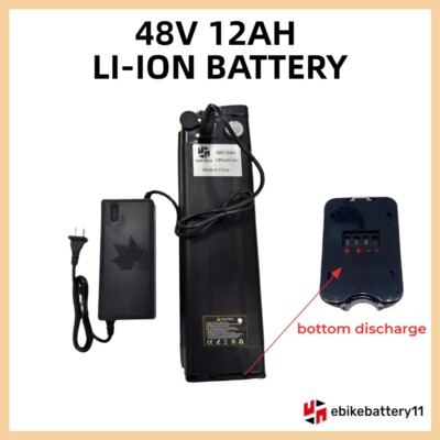48V12Ah EBIKE Battery Lithium Ion 30A BMS Electric Bicycle li-ion Bottom Plugs