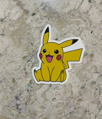 STICKER SURPLUS Pikachu Pokemon Sticker l Gloss or Holographic Laminate l Waterproof Decal
