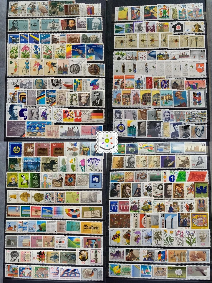 Colección de estampillas de Alemania MNH - Cada lote: 200 diferentes en conjuntos completos y individuales Foto 4 de 4