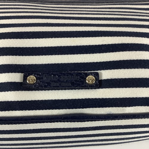 Kate Spade Womens Navy Blue & White Striped Shoulder Bag Baguette Dust Cover - Picture 15 of 22