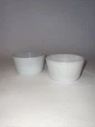 Set Of 2 Vintage White Milk Glass Glasbake Ramikin Custard Dish 78