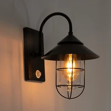 Wall Lantern Porch Light Outdoor Wall Sconce With Sensor For Garage Porch 60W