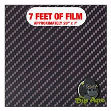 Hydrographic film Electric Purple Carbon Fiber hydro dipping 7' x 20" hydro dip