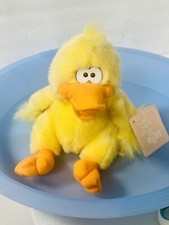 Russ Webster Yellow Duck Plush Stuffed Animal Fluffy wings 7  With Tags