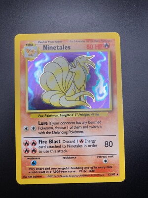 Base Set Ninetales 12/102 Pokémon TCG Holo RARE | eBay