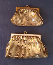 VTG Pair of Whiting & Davis Gold Mesh Coin Purses 2950 and 2684, made in USA