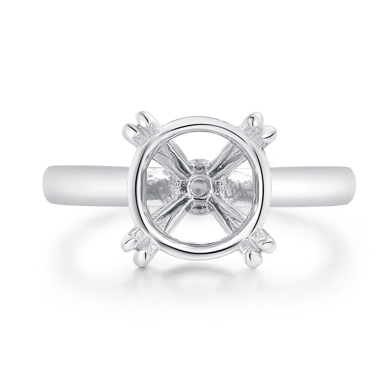 Sterling Silver 925 Semi Mount Ring Settings Only Round Cut 10mm
