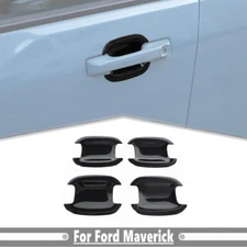 For Ford Maverick 2022-2025 ABS Glossy Black Look Door Handle Bowl Cover Trim 4P