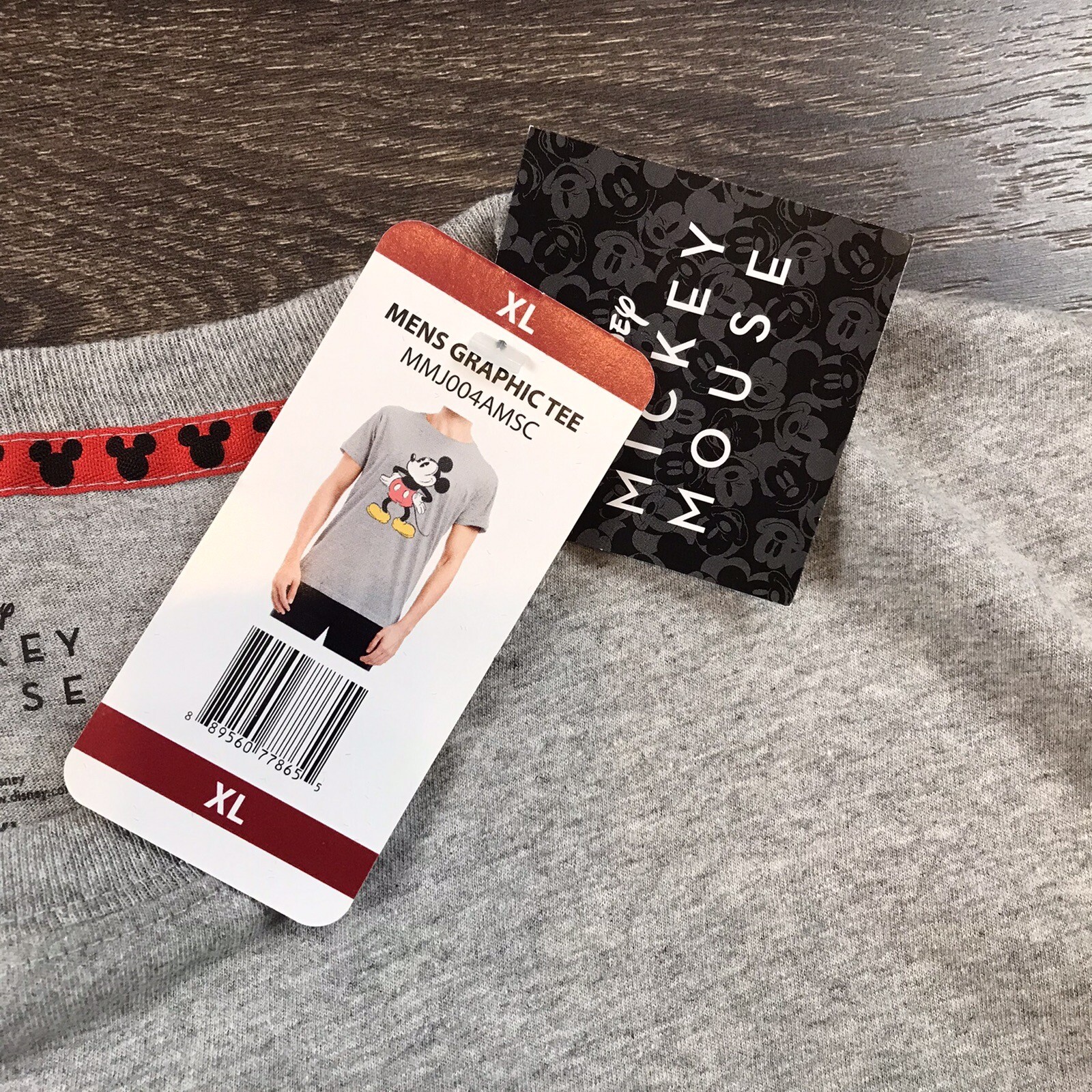 Disney Mickey Mouse Men’s Solid Gray Basic Casual… - image 5