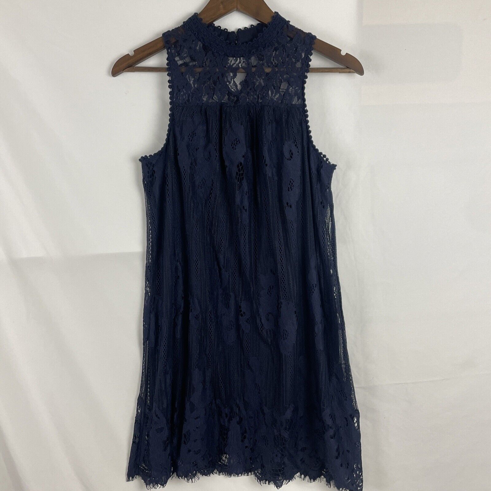 Skylar And Jade navy blue  lined lace Womens dres… - image 1