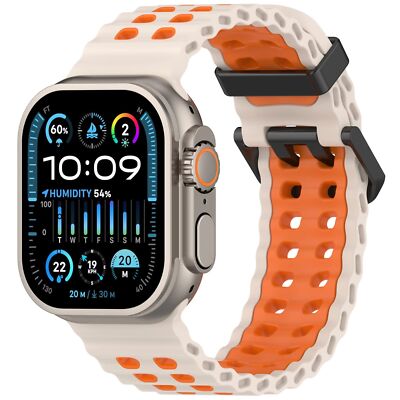 Silikon Sport Ocean Armband Für Apple Watch Ultra 3 11 10 9 8 7 SE 44/45/46/49mm