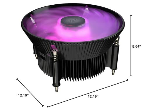 i71C RGB Intel Low-Profile CPU Air Cooler, Anodized Black Aluminum Fins, Copp... - Picture 11 of 11