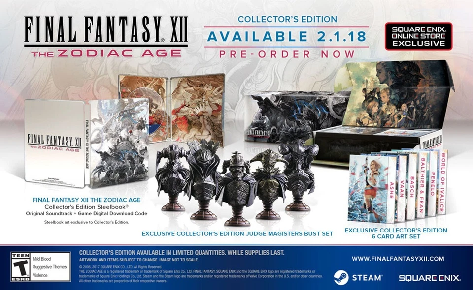 Final Fantasy XII Zodiac Age Collector's Edition - PC - BRAND NEW SEALED - Image 4 of 4