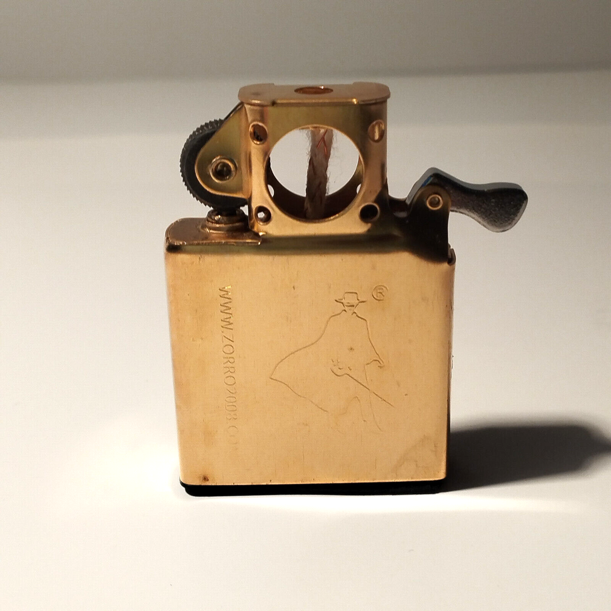 Zorro Brass Pipe Lighter Insert with Bottom Rubber Gasket, Fits 