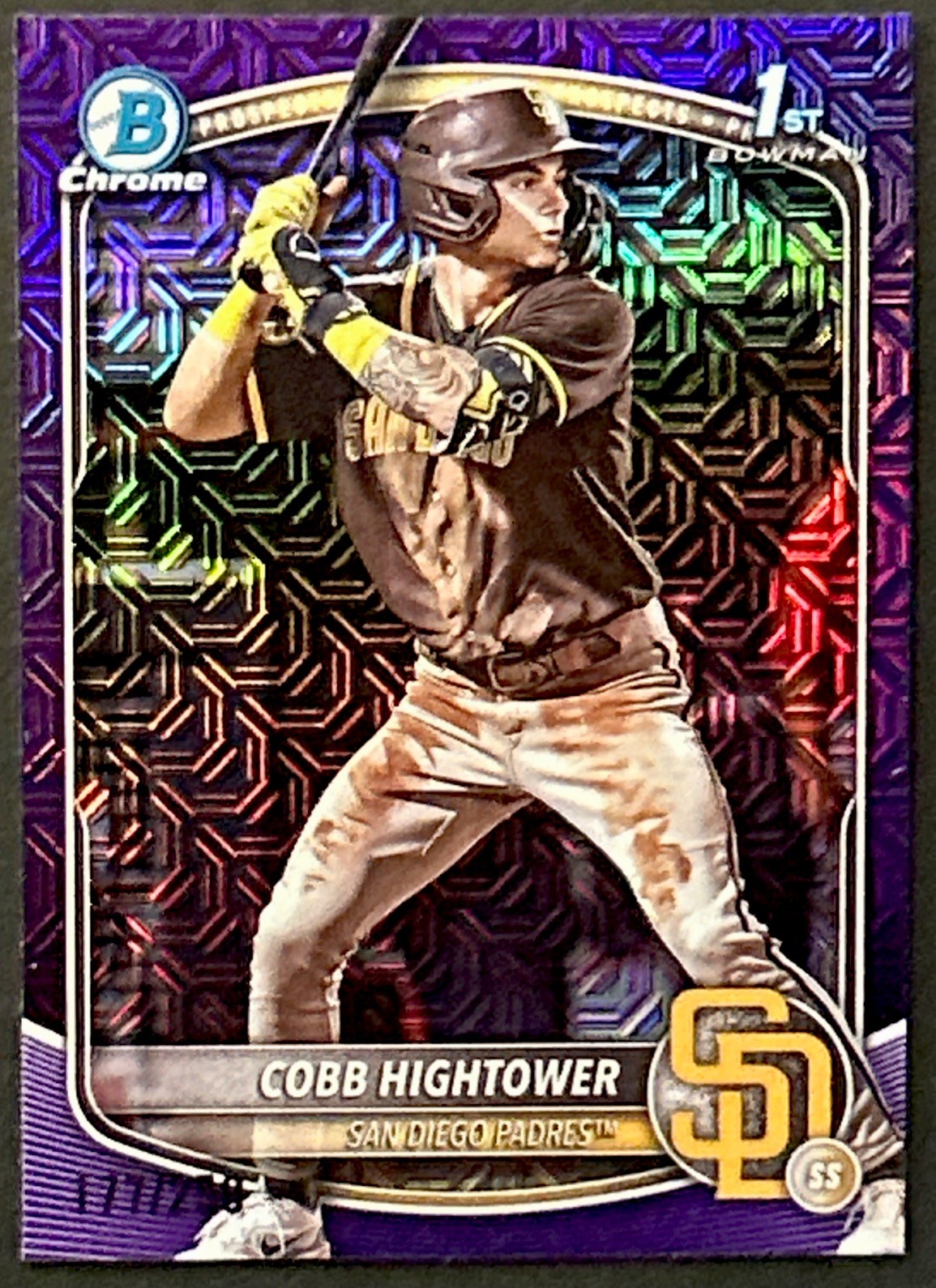 2025 Bowman-Chrome Prospects Cobb Hightower #BCP-104 Purple Mojo Refractor /250