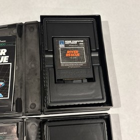 Vintage Atari 400 800 Game Lot - River Rescue & Orc Attack CIB