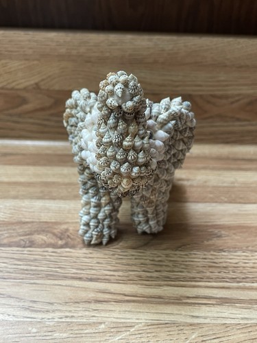 Vintage Sea Shell Encrusted Elephant Figurine - Picture 2 of 5