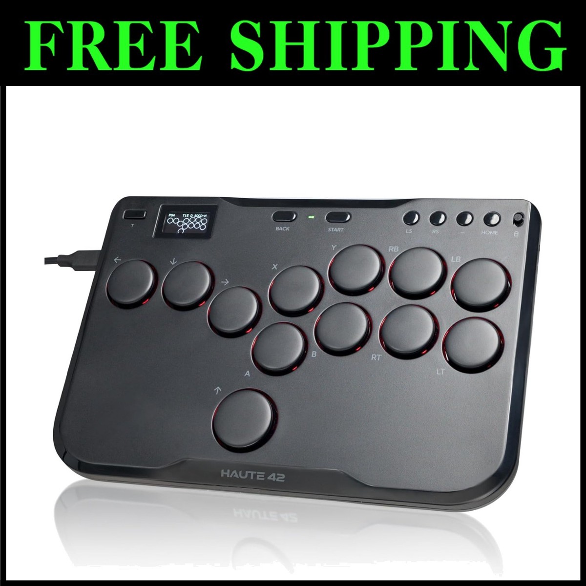 Haute42 P12 Arcade Fight Stick - Hot-Swappable, Tournament Lock