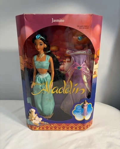 1992 Disney’s Aladdin Jasmine Doll Mattel #2557 Vintage Original Box