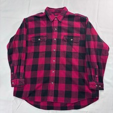 Field Stream XXL Red Black Buffalo Plaid Flannel Shirt