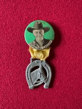 1950's, Hopalong Cassidy Pin w/ Horseshoe Charm Scarce / Vintage "HOPPY"