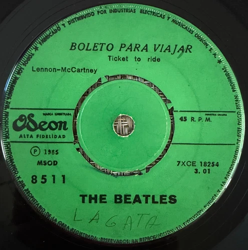 THE BEATLES - Boleto para Viajar / Asi es - CHILE PRESS 45