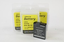 Lot of 3 ProMaster Batteries For Nikon EN-EL12 #1845 #G381