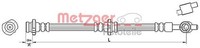Bremsschlauch Vorne Rechts Metzger 4110387 Passend FÜR Nissan