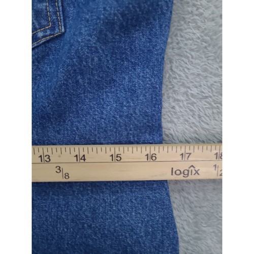 VTG True Blue Denim Dress Sz 9/10 Jean Button Front Midi Adj. Straps Made in USA - Picture 8 of 13