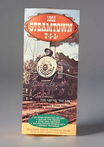 Steamtown U.S.A The Staghead Line Bellows Falls VT Walpole NH 1968 Brochure