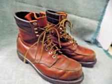 Red Wing 404 Mens Leather Work Boots Moc Toe Sz 10B SuperSole Rubberneck USA