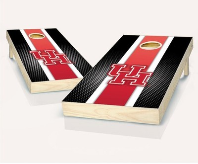 Houston Cougars Cornhole Set Regulation Size Striped Boards Team Bags