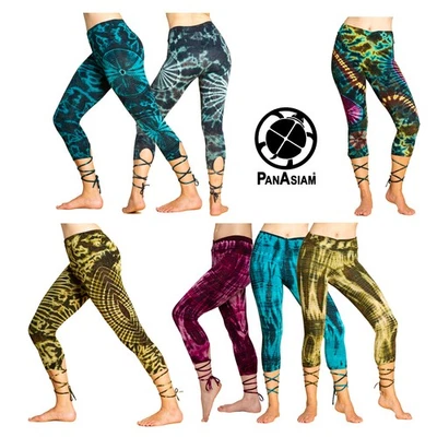 PANASIAM Batik Leggings Lace-Up 3/4 | atmungsaktiv | Yoga Sport Freizeit | fair - Bild 1 von 4
