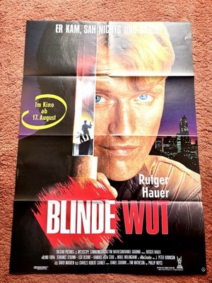 Blinde Wut Kinoplakat Poster A1, Rutger Hauer, Lisa Blount