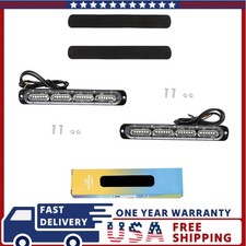 2pcs 12-24v Amberwhite Led Emergency Strobe Lights Bar For Truck Vehicle Atvs