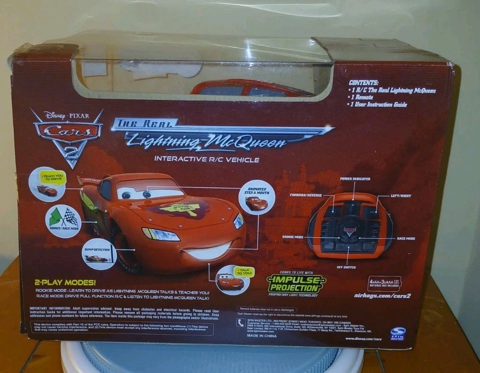 Disney Pixar Cars The Real Lighting McQueen Intractive R/C Vehicle New - Image 3 of 4