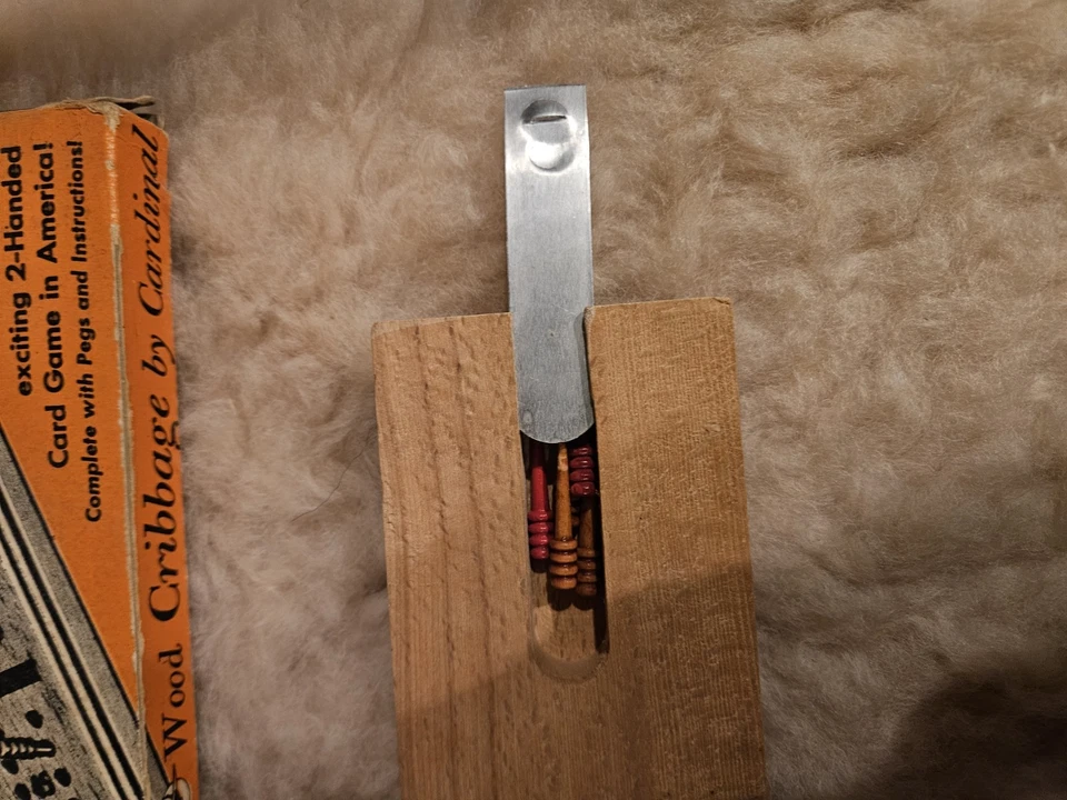 VintageCardinal Wood Cribbage 2 Player Board Game  with Instructions & Pegs  - Image 3 of 3