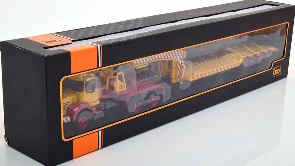IXO 1/43 TTR028 BERLIET TBO 15 M3 6x4 1960 Handling Mch. Porte Engin jaune/rouge - Immagine 4 di 4
